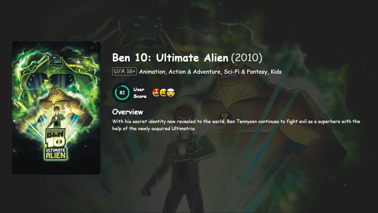 Ben 10: Ultimate Alien Season 3 Hindi-Telugu-Tamil-Bengali-English Dubbed