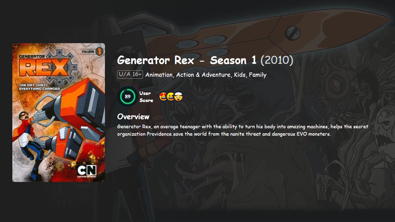 Generator Rex Season 1 Hindi-English Dubbed