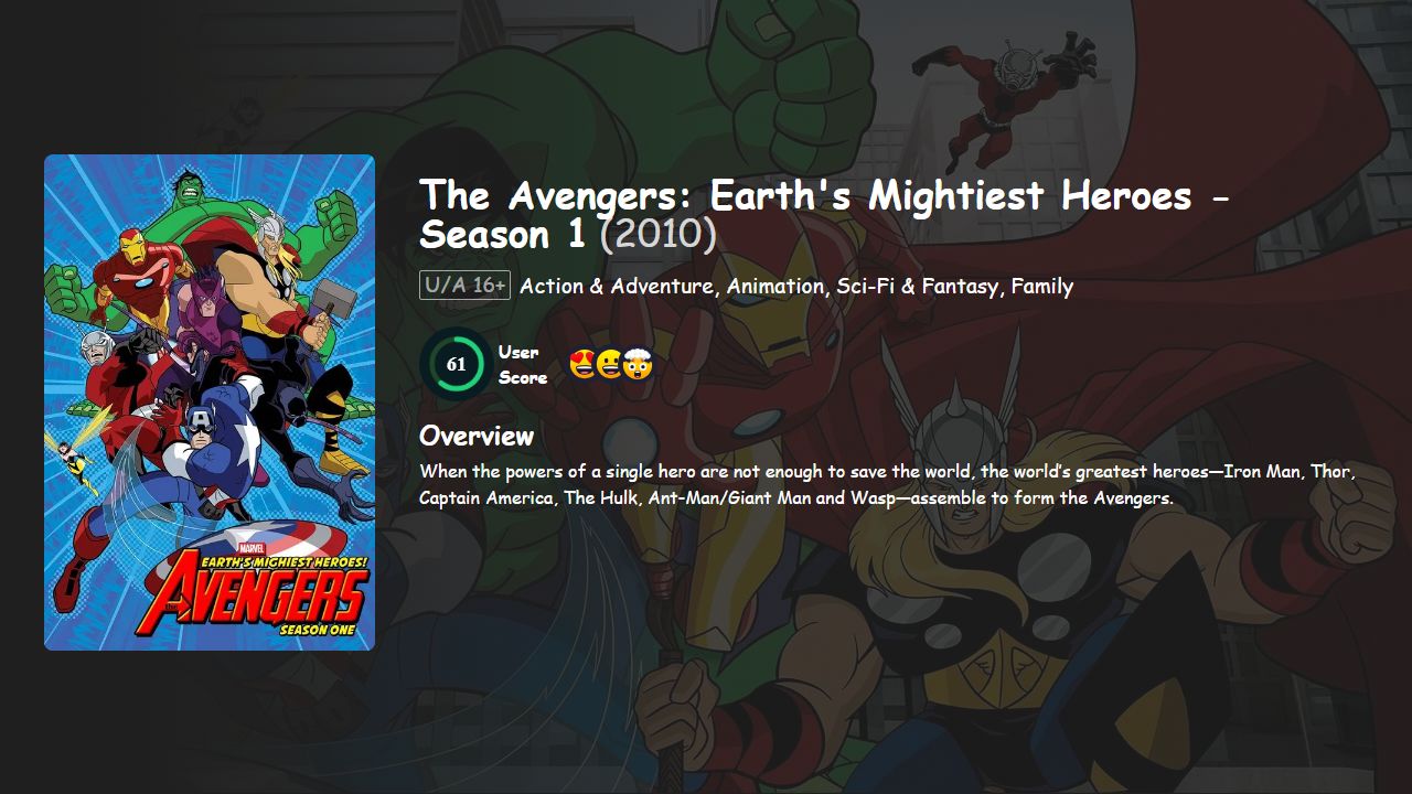 The Avengers: Earth’s Mightiest Heroes Season 1 Hindi-English Dubbed