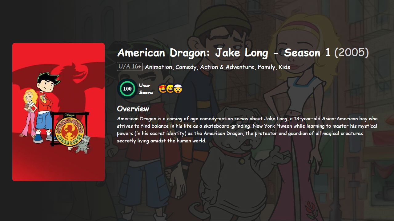 American Dragon: Jake Long Season 1 Hindi-Telugu-Tamil-English Dubbed