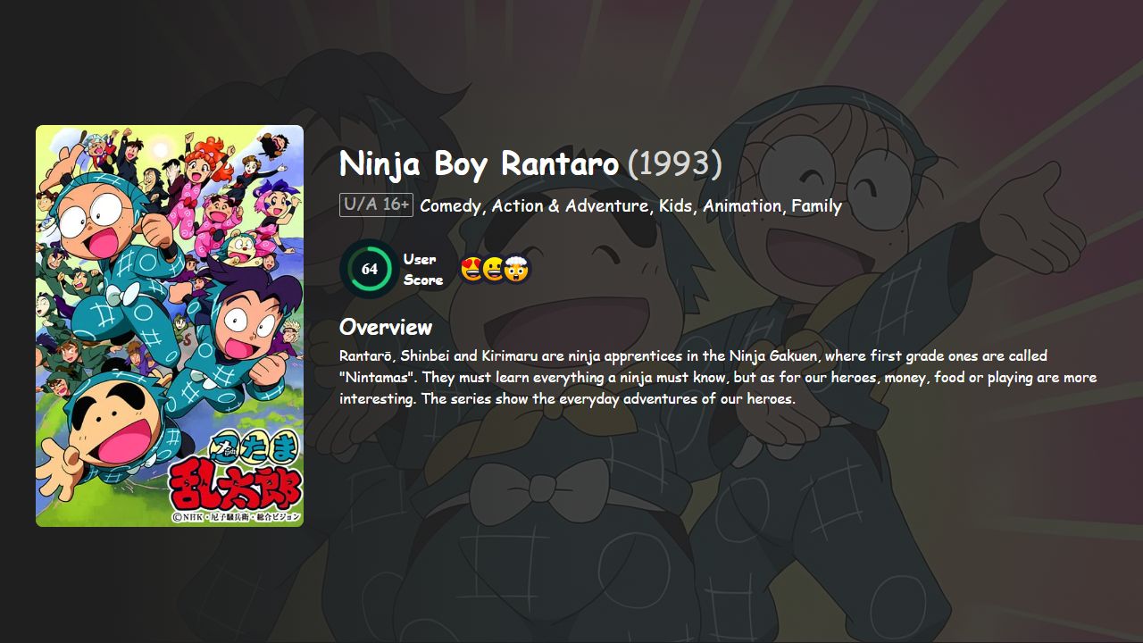 Ninja Boy Rantaro Season 23 Hindi-Tamil-Malayalam Dubbed