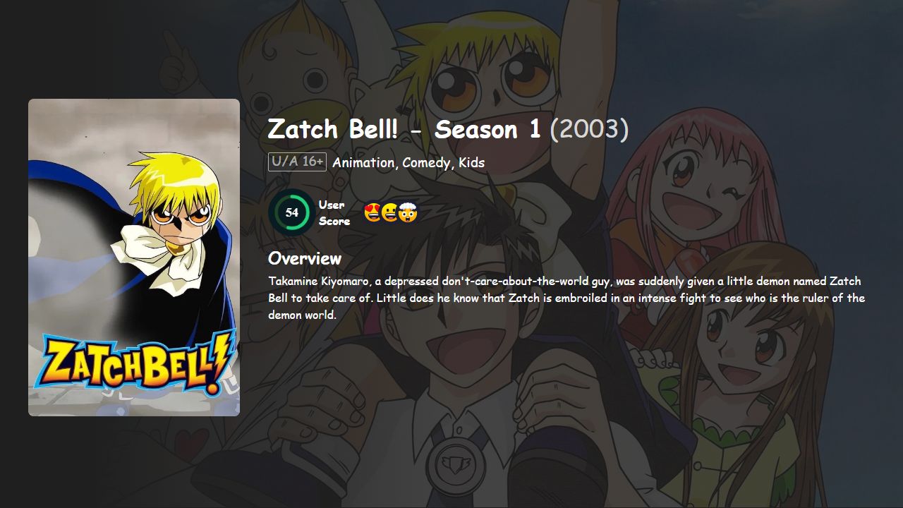 Zatch Bell! Season 1 Hindi-English Dubbed