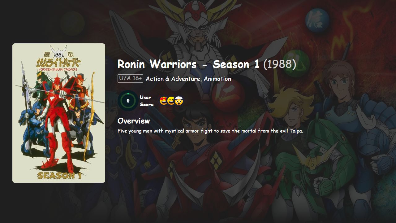 Ronin Warriors Season 1 English-Japanese Dubbed