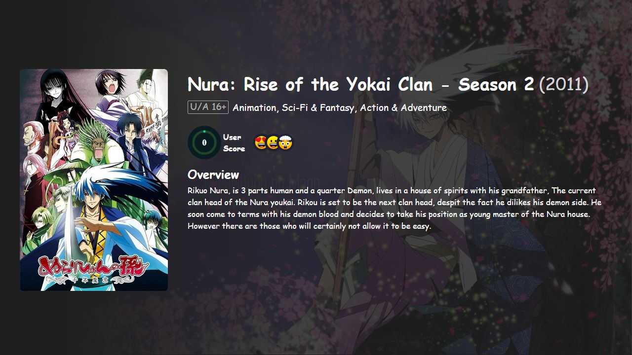 Nura: Rise of the Yokai Clan Season 2 Japanese Dubbed