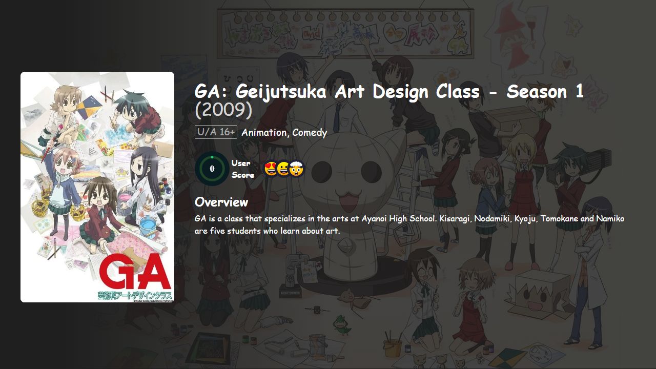 GA: Geijutsuka Art Design Class Season 1 English Dubbed