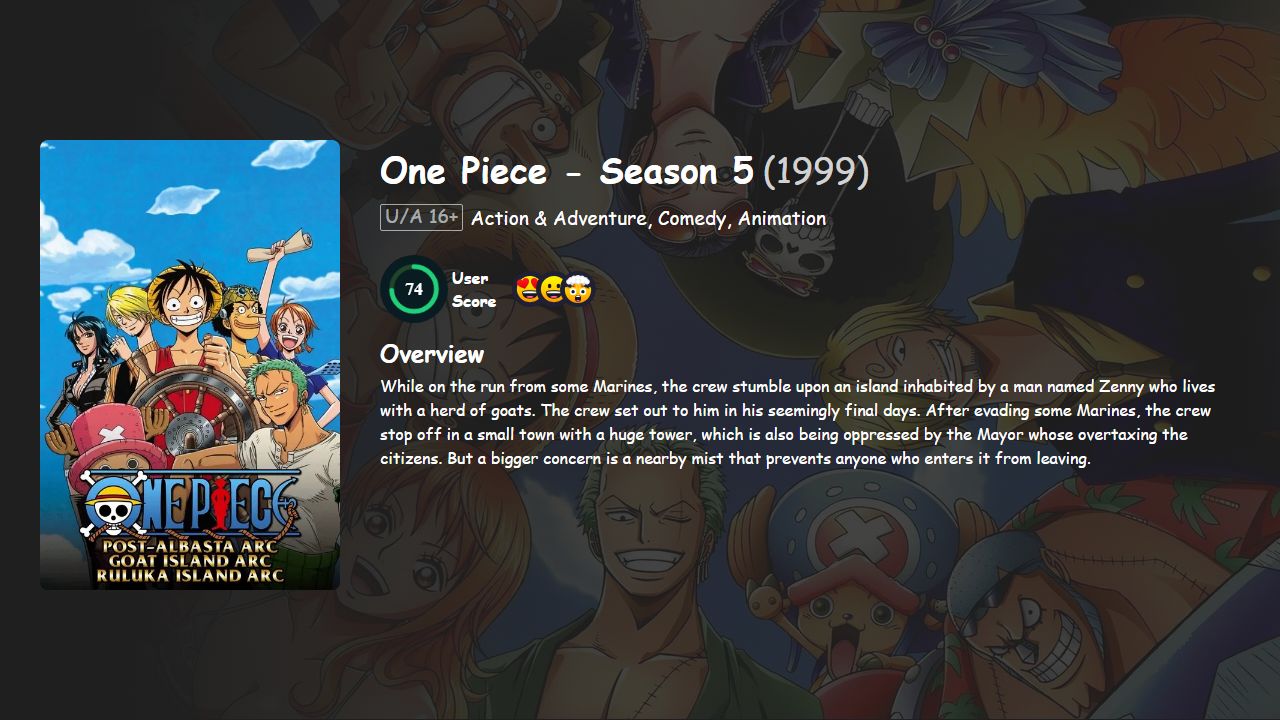 One Piece Season 5 English-Japanese Dubbed