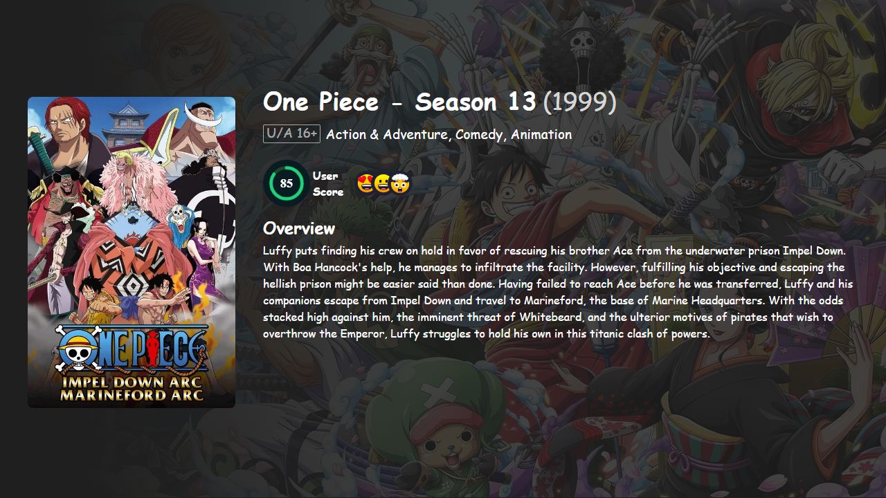 One Piece Season 13 English-Japanese Dubbed
