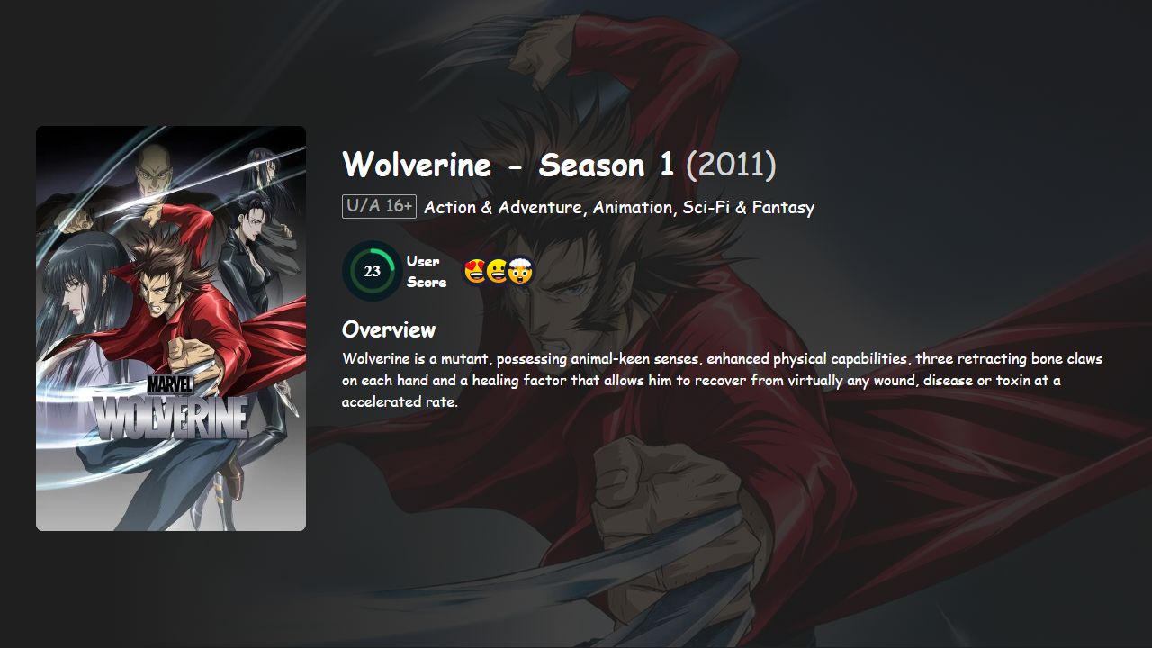 Wolverine Season 1 Hindi-English-Japanese Dubbed