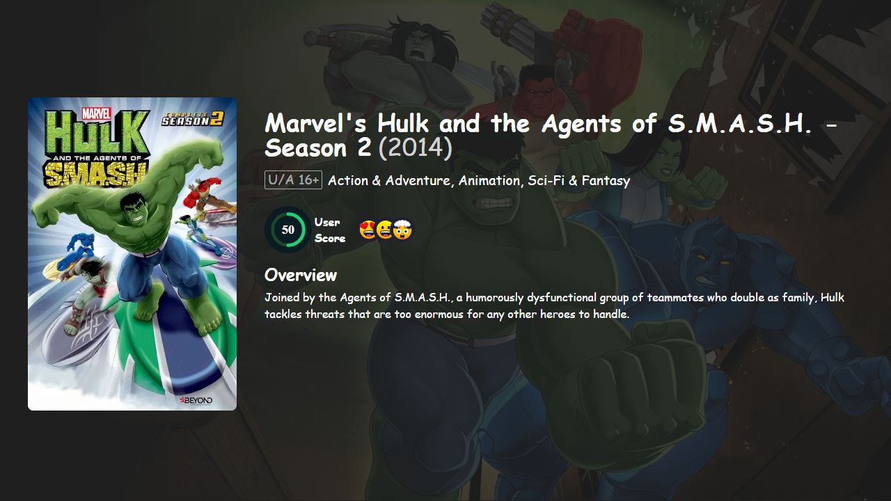 Marvel’s Hulk and the Agents of S.M.A.S.H. Season 2 Hindi-Telugu-Tamil-English Dubbed