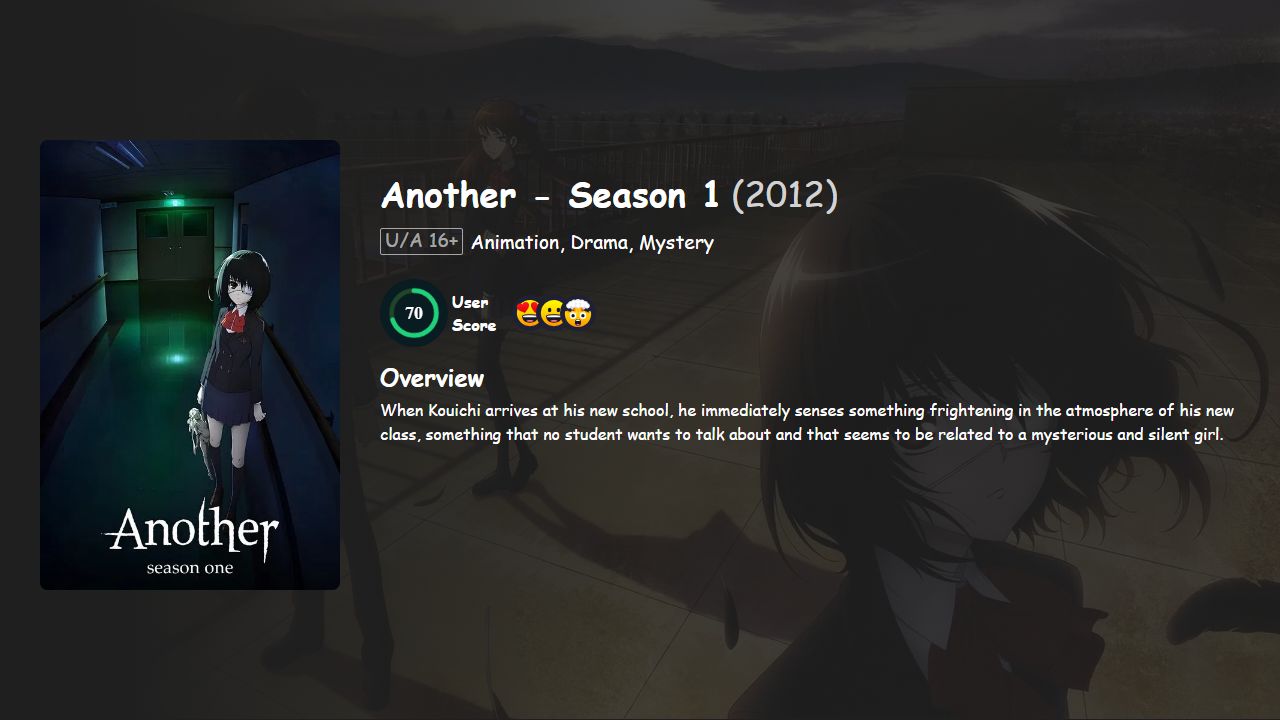 Another Season 1 Japanese Dubbed