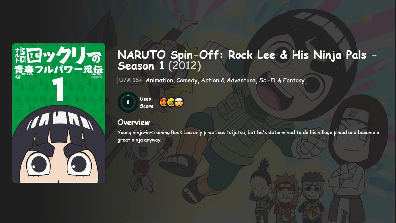 NARUTO Spin-Off: Rock Lee & His Ninja Pals Season 1 Hindi Dubbed