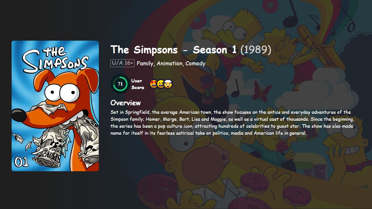 The Simpsons Season 1 English Dubbed