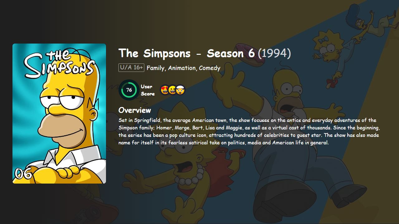 The Simpsons Season 6 English Dubbed