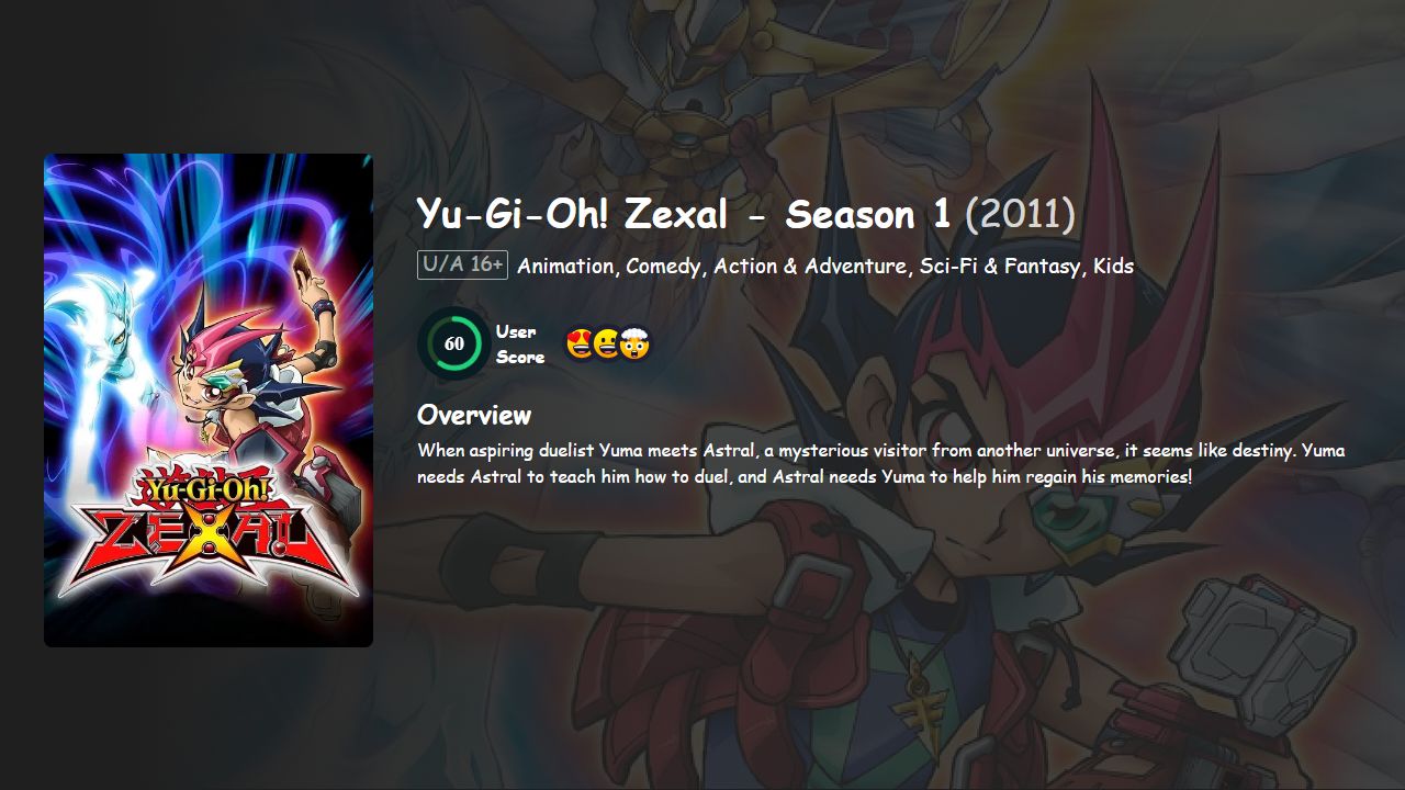 Yu-Gi-Oh! Zexal Season 1 Hindi-English Dubbed