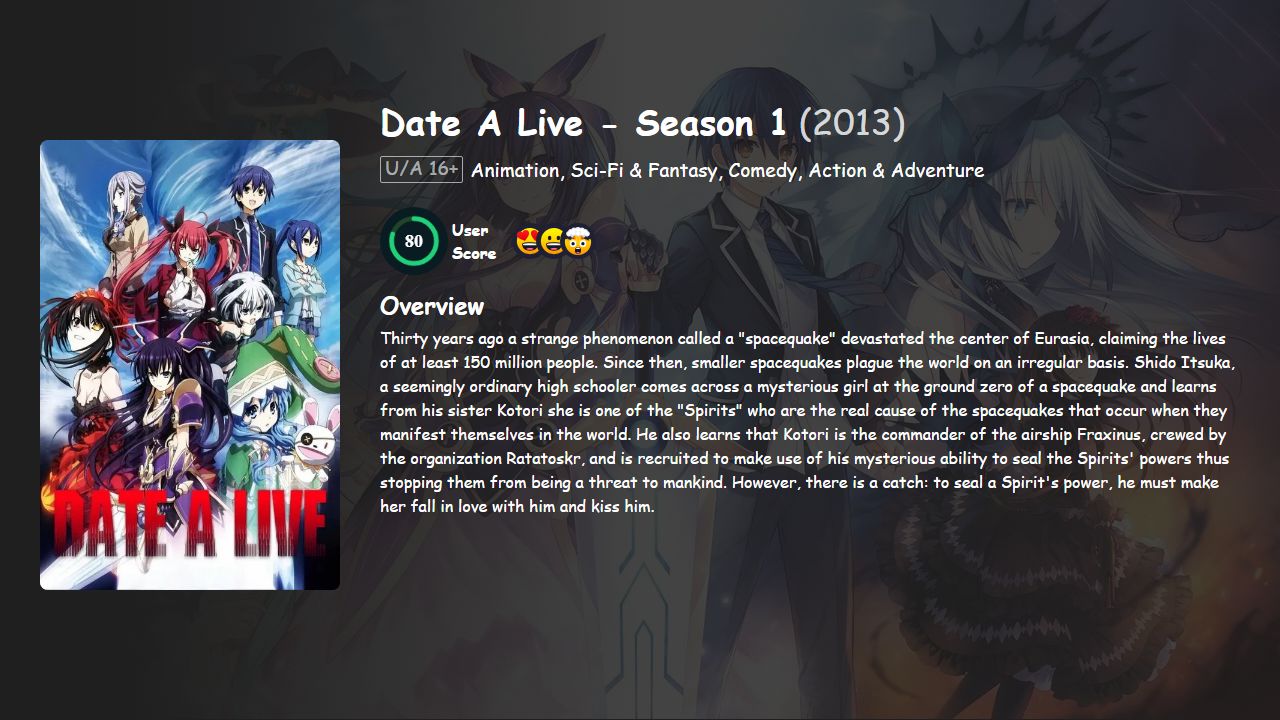 Date a Live Season 1 Hindi-English Dubbed