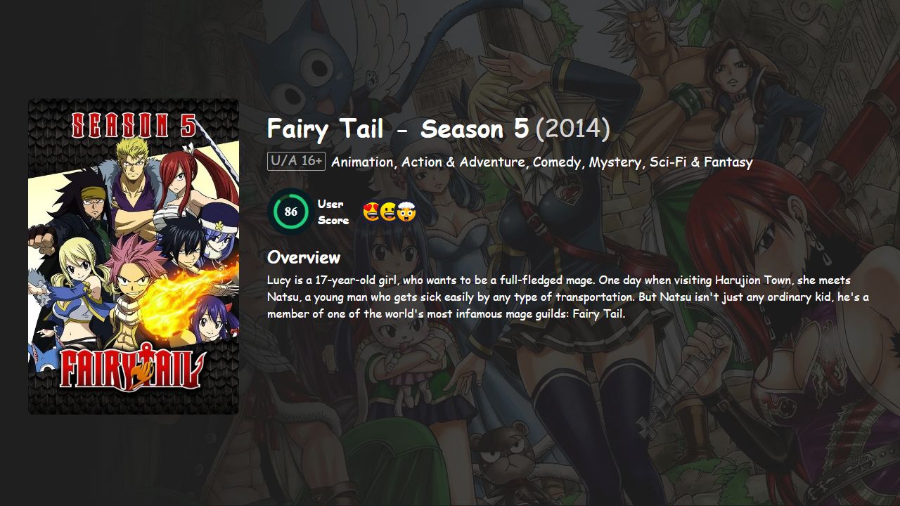 Fairy Tail Season 5 Hindi-English-Japanese Dubbed