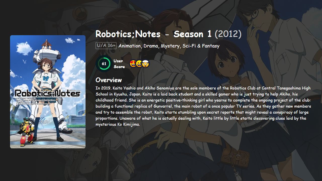 Robotics;Notes Season 1 Hindi-Japanese Dubbed