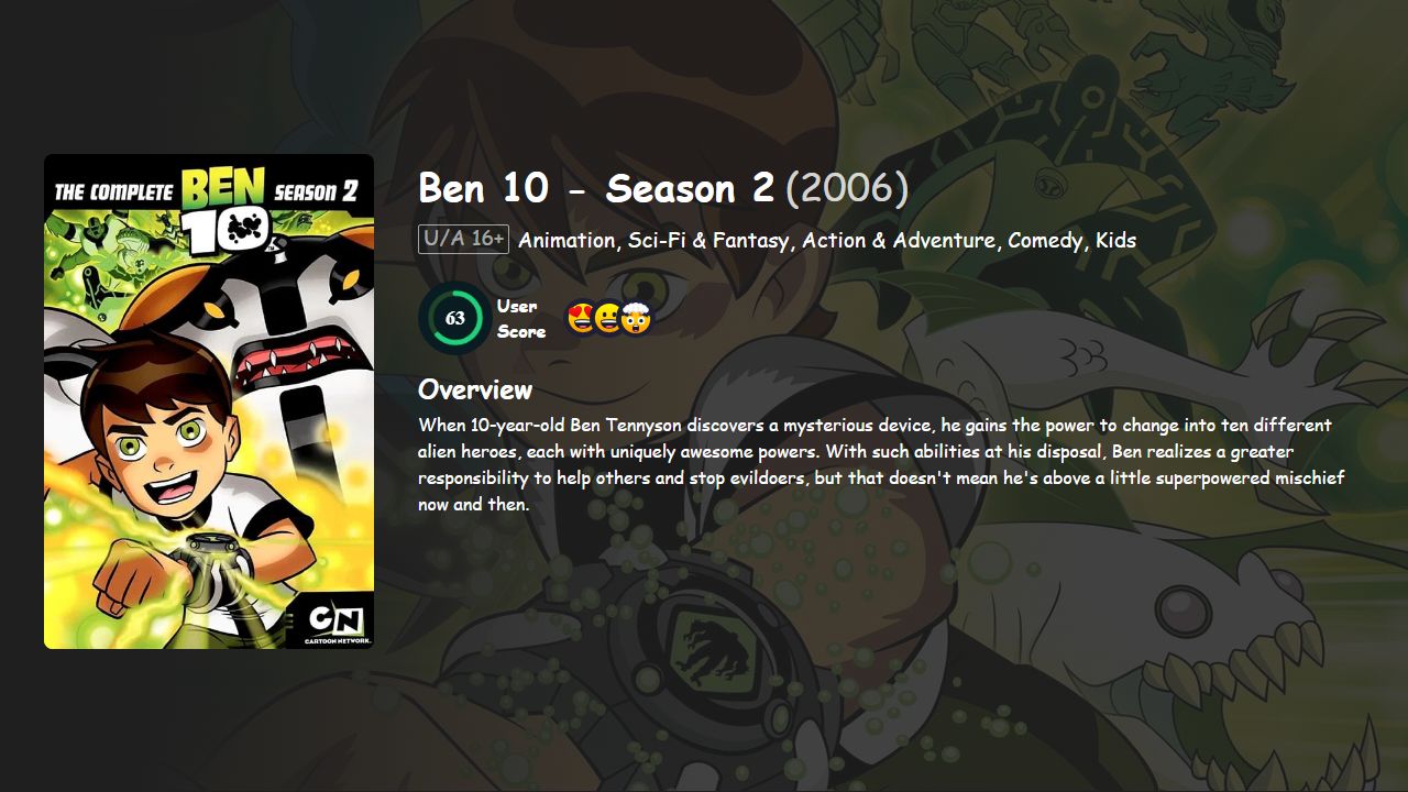 Ben 10 Season 2 Hindi-Bengali-English Dubbed