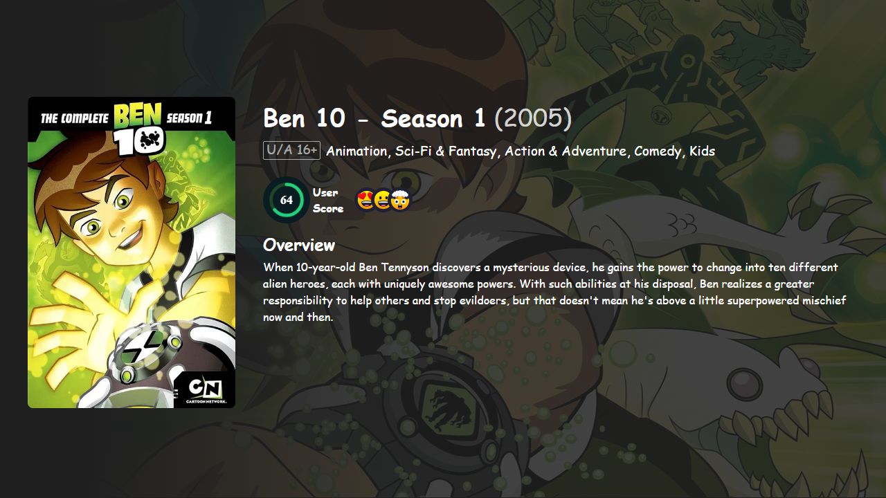 Ben 10 Season 1 Hindi Dubbed