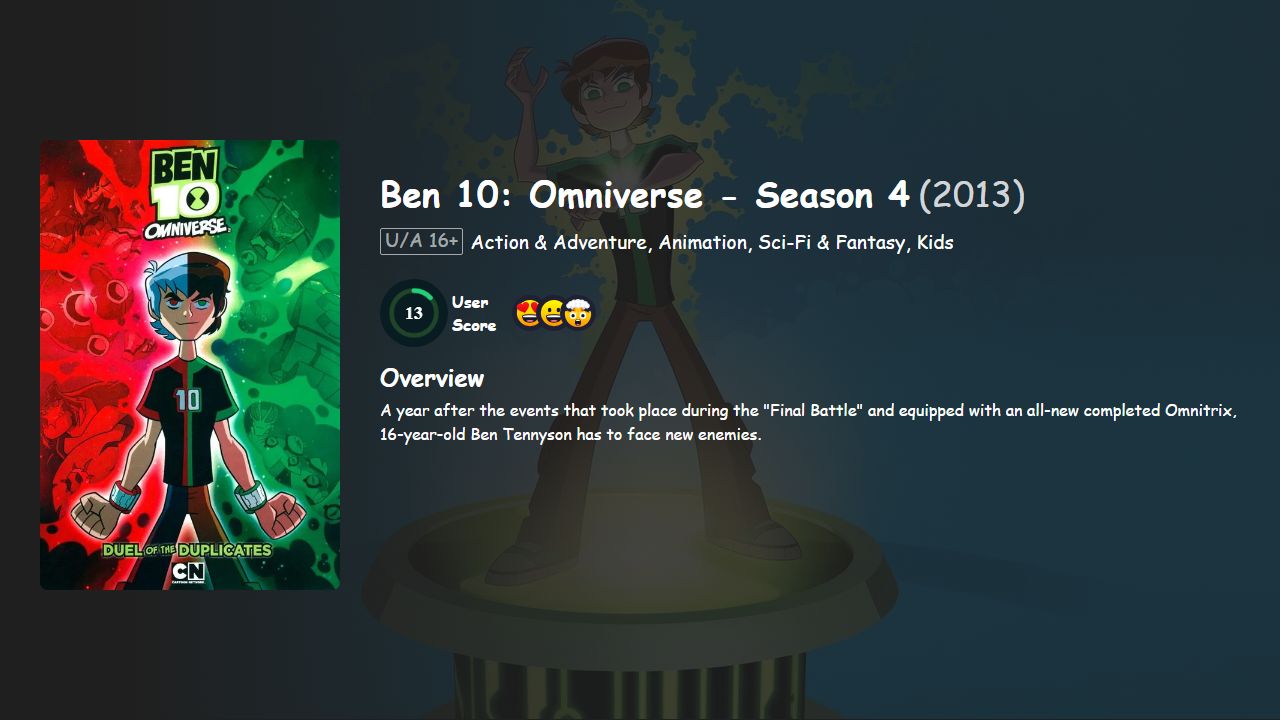 Ben 10: Omniverse Season 4 Hindi-Telugu-Tamil-English Dubbed