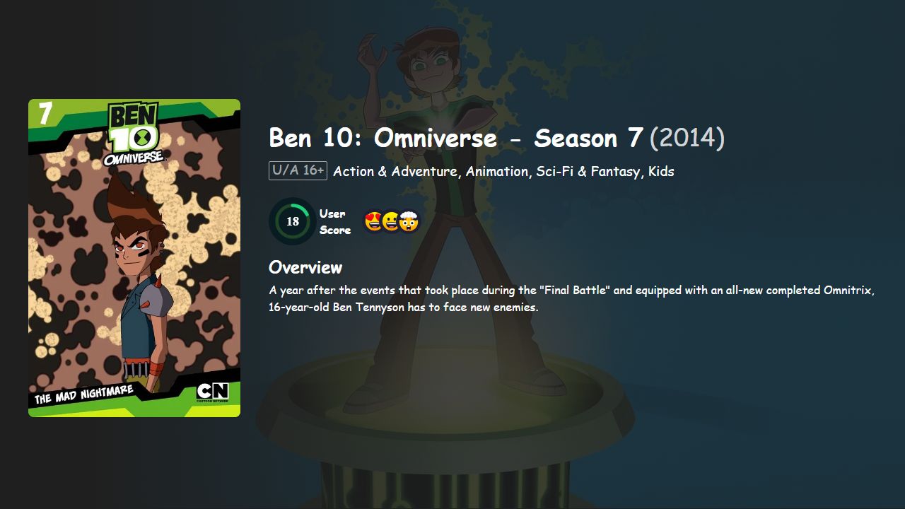 Ben 10: Omniverse Season 7 Hindi-Telugu-Tamil-English Dubbed