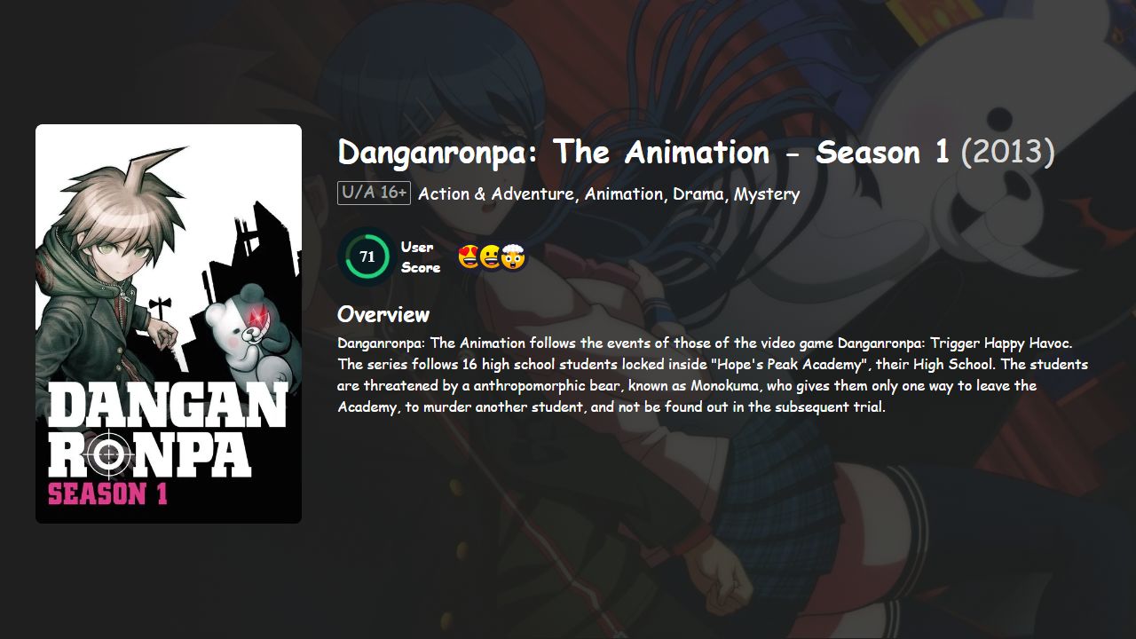 Danganronpa: The Animation Season 1 English-Japanese Dubbed