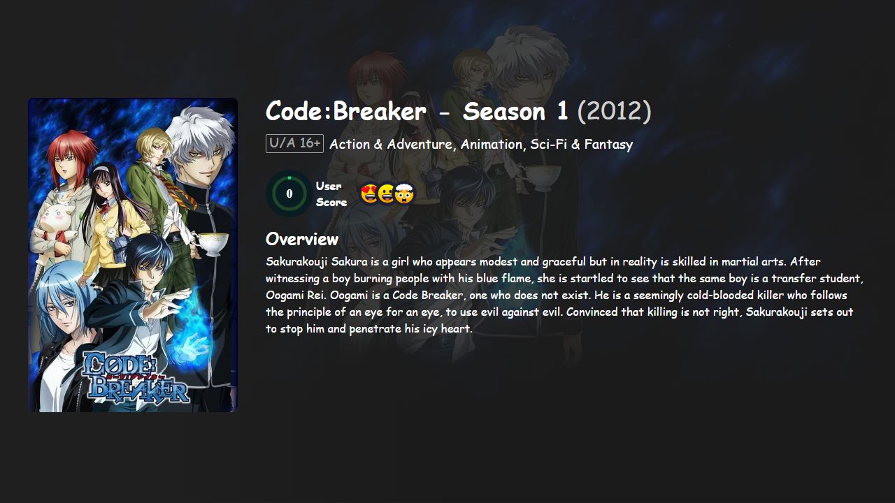 Code:Breaker Season 1 Japanese Dubbed