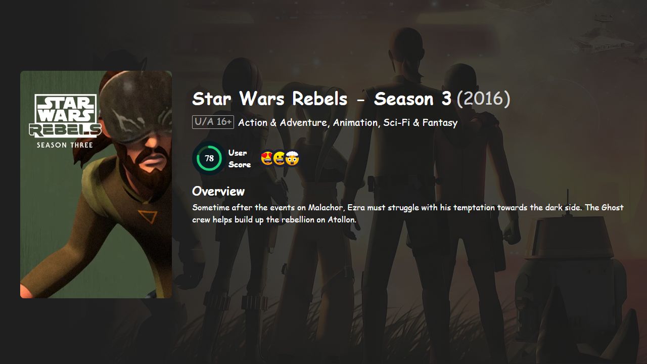 Star Wars Rebels Season 3 Hindi-Telugu-Tamil-English Dubbed