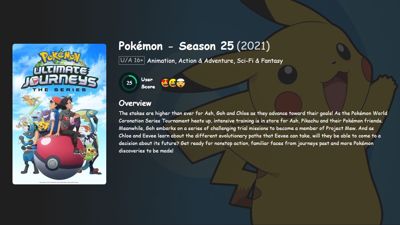 Pokémon Season 25 Hindi-Telugu-Tamil Dubbed