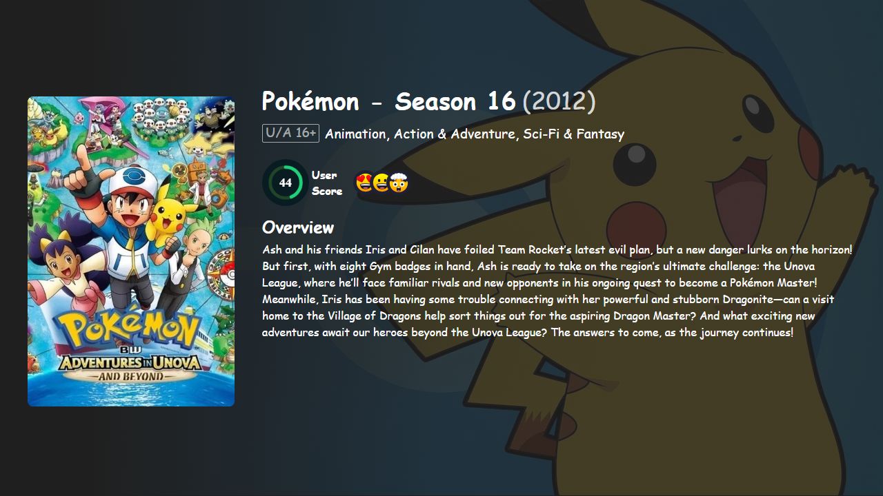 Pokémon Season 16 Hindi-Telugu-Tamil-English Dubbed