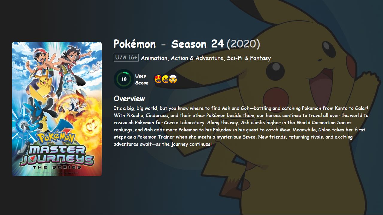 Pokémon Season 24 Hindi-Telugu-Tamil Dubbed