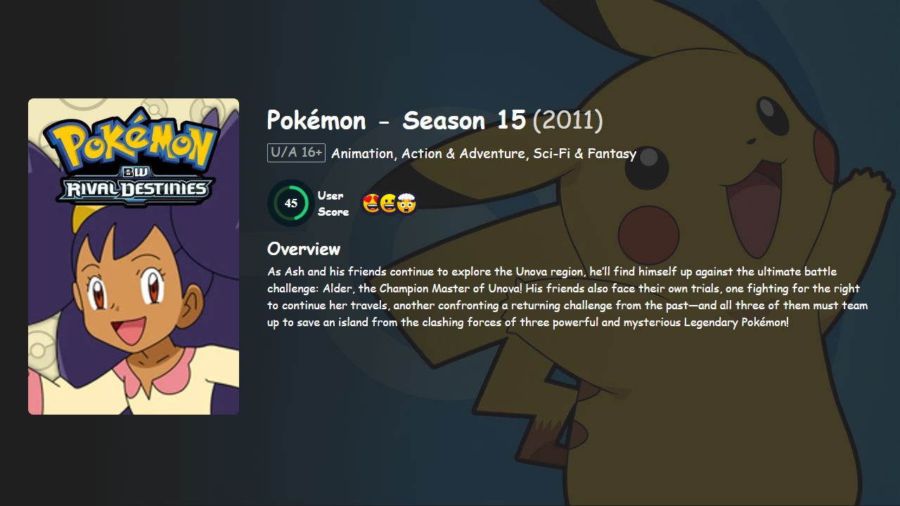 Pokémon Season 15 Hindi-Telugu-Tamil-English Dubbed