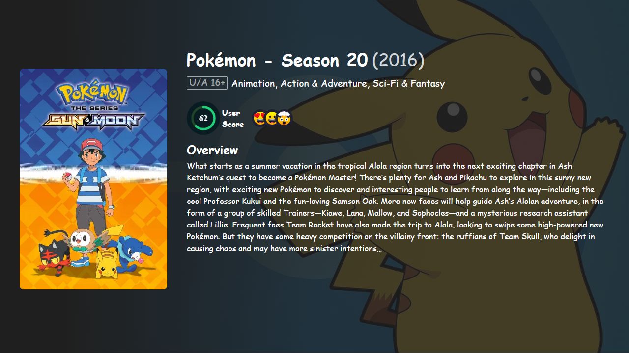 Pokémon Season 20 Hindi-Telugu-Tamil-English Dubbed