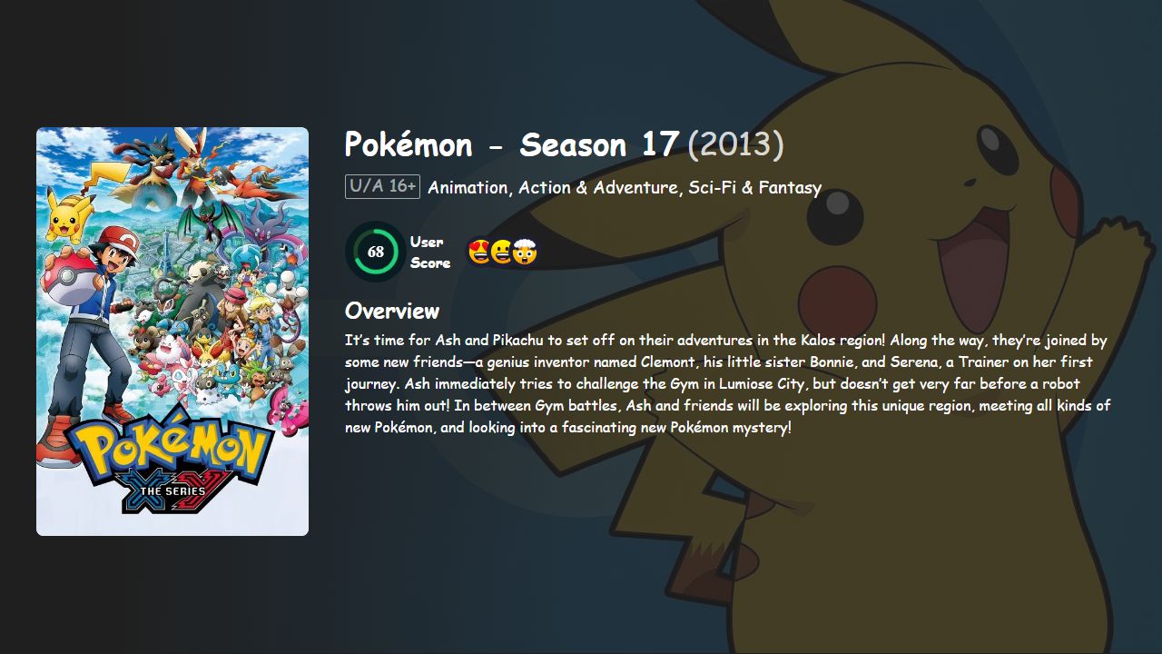 Pokémon Season 17 Hindi-Telugu-Tamil-English Dubbed