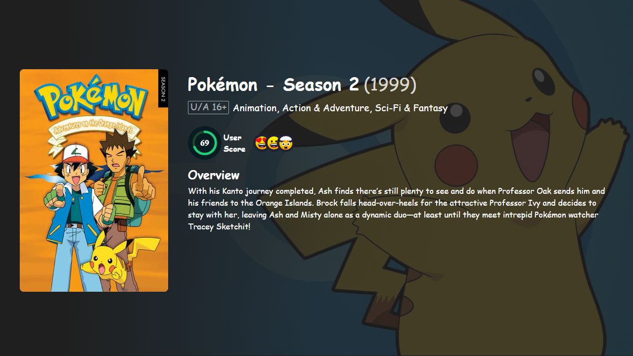 Pokémon Season 2 Hindi-Telugu-Tamil-English Dubbed