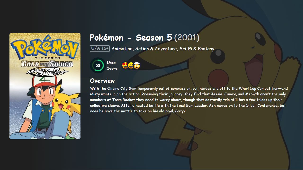 Pokémon Season 5 Hindi-English Dubbed