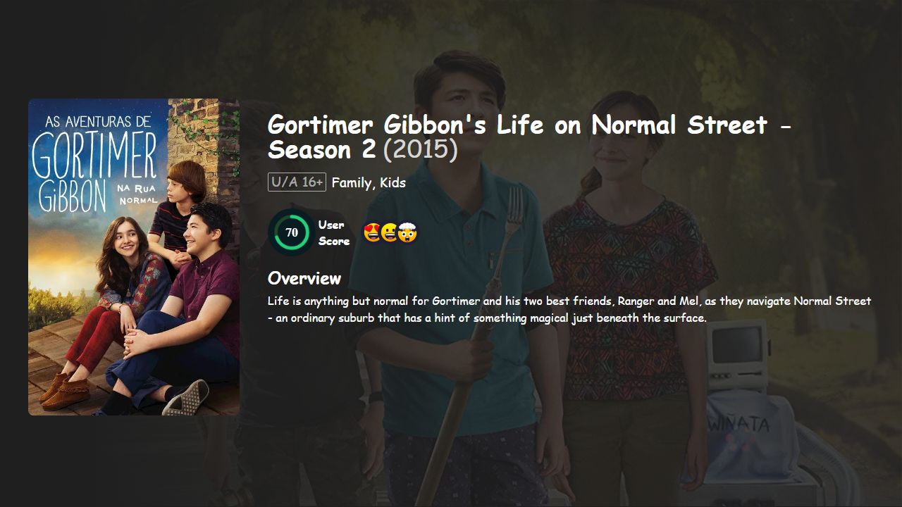 Gortimer Gibbon’s Life on Normal Street Season 2 Hindi-English Dubbed