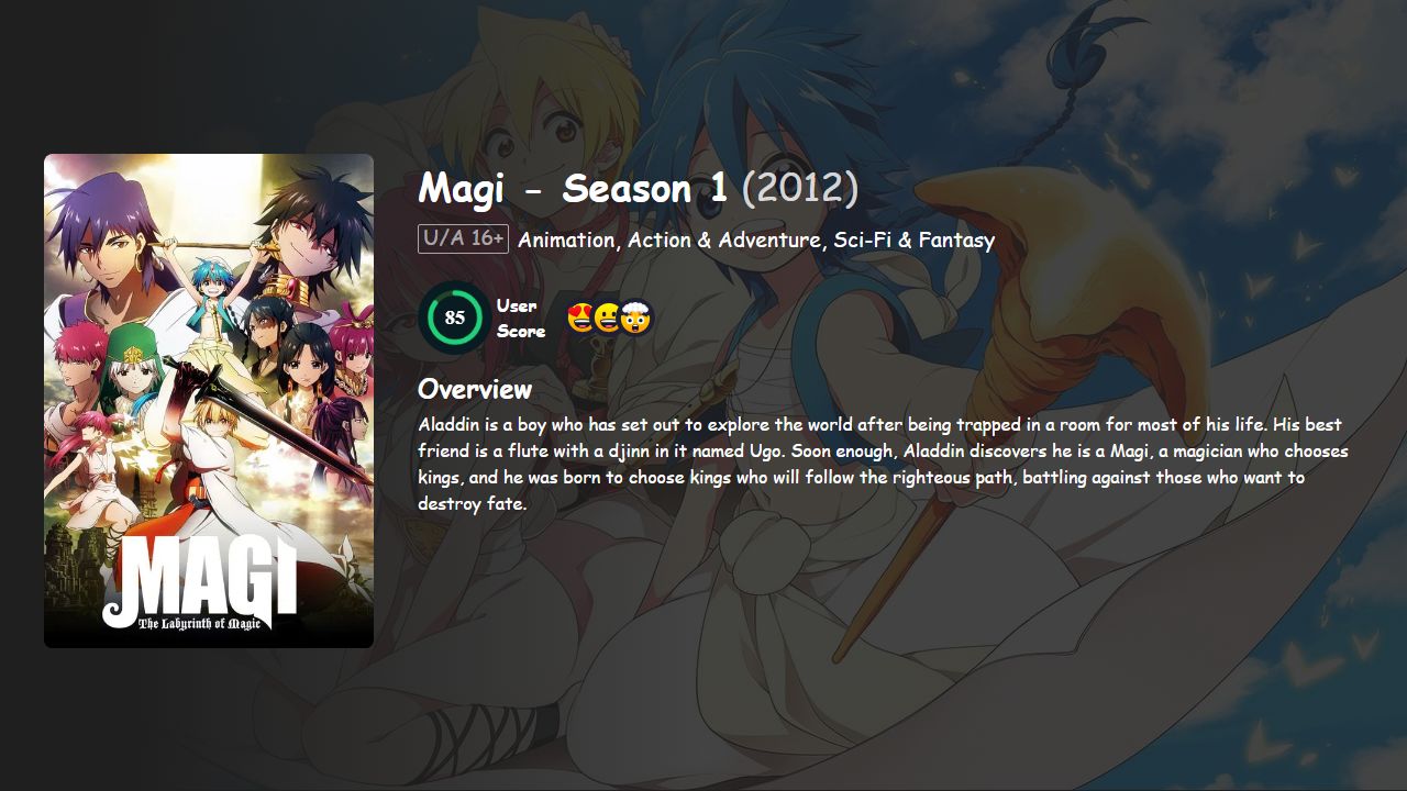 Magi Season 1 English-Japanese Dubbed