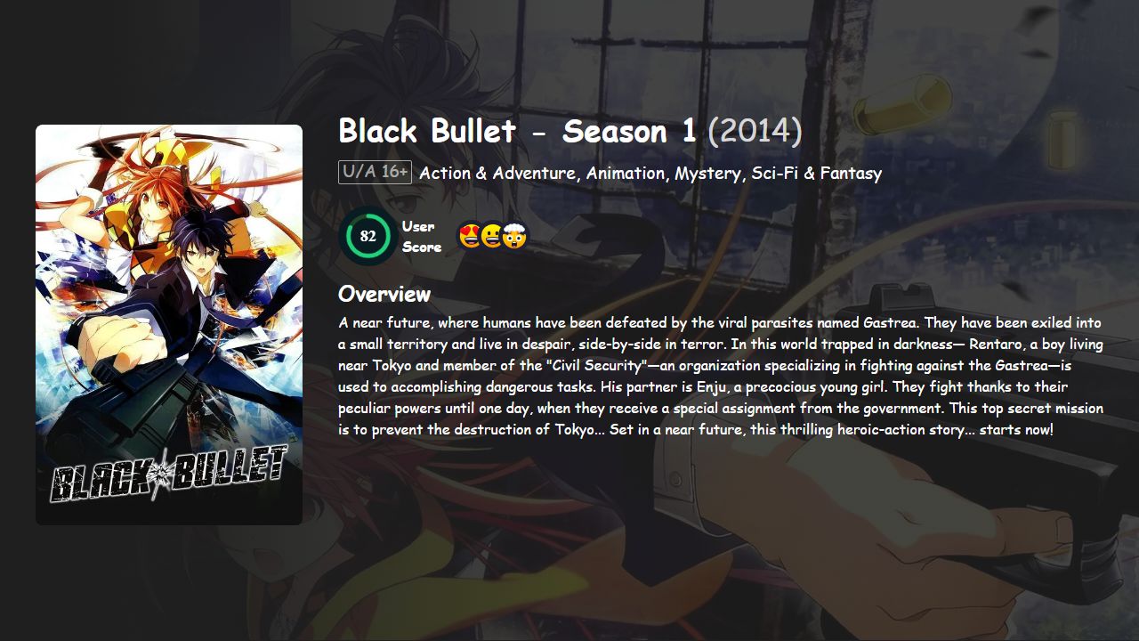 Black Bullet Season 1 English-Japanese Dubbed