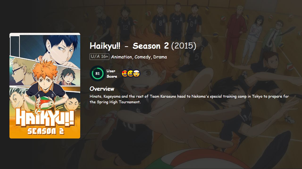 Haikyu!! Season 2 Hindi-Telugu-Tamil-English-Japanese Dubbed