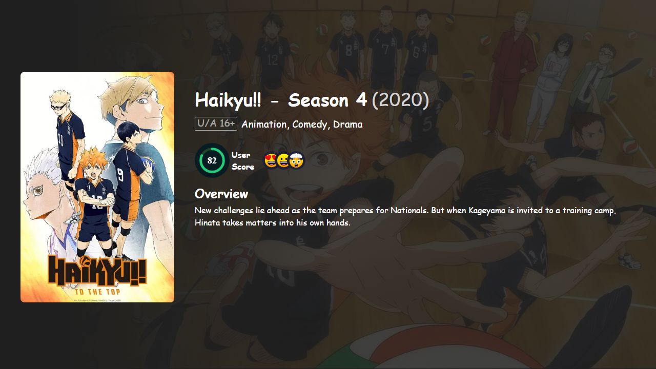 Haikyu!! Season 4 Hindi-Telugu-Tamil-Japanese Dubbed