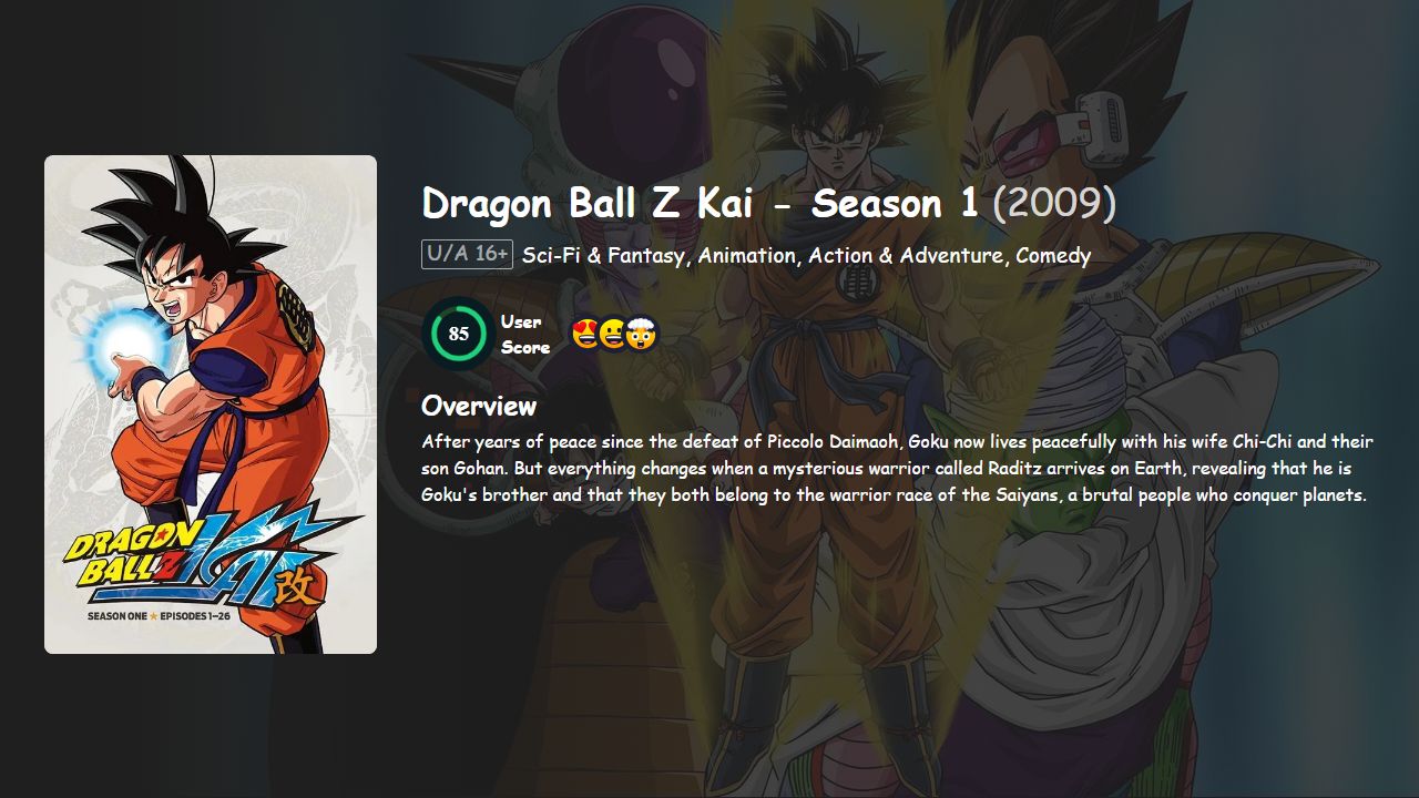 Dragon Ball Z Kai Season 1 Hindi-Telugu-Tamil-English-Japanese Dubbed