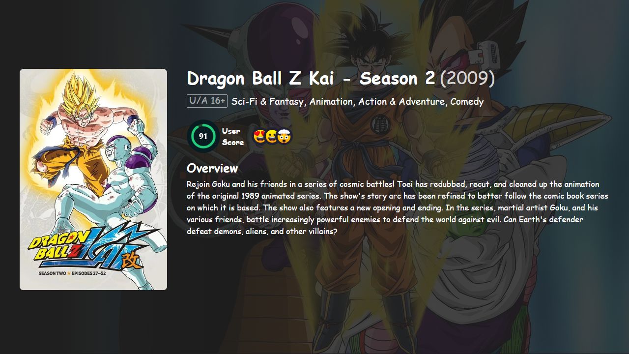 Dragon Ball Z Kai Season 2 Hindi-Telugu-Tamil-English-Japanese Dubbed