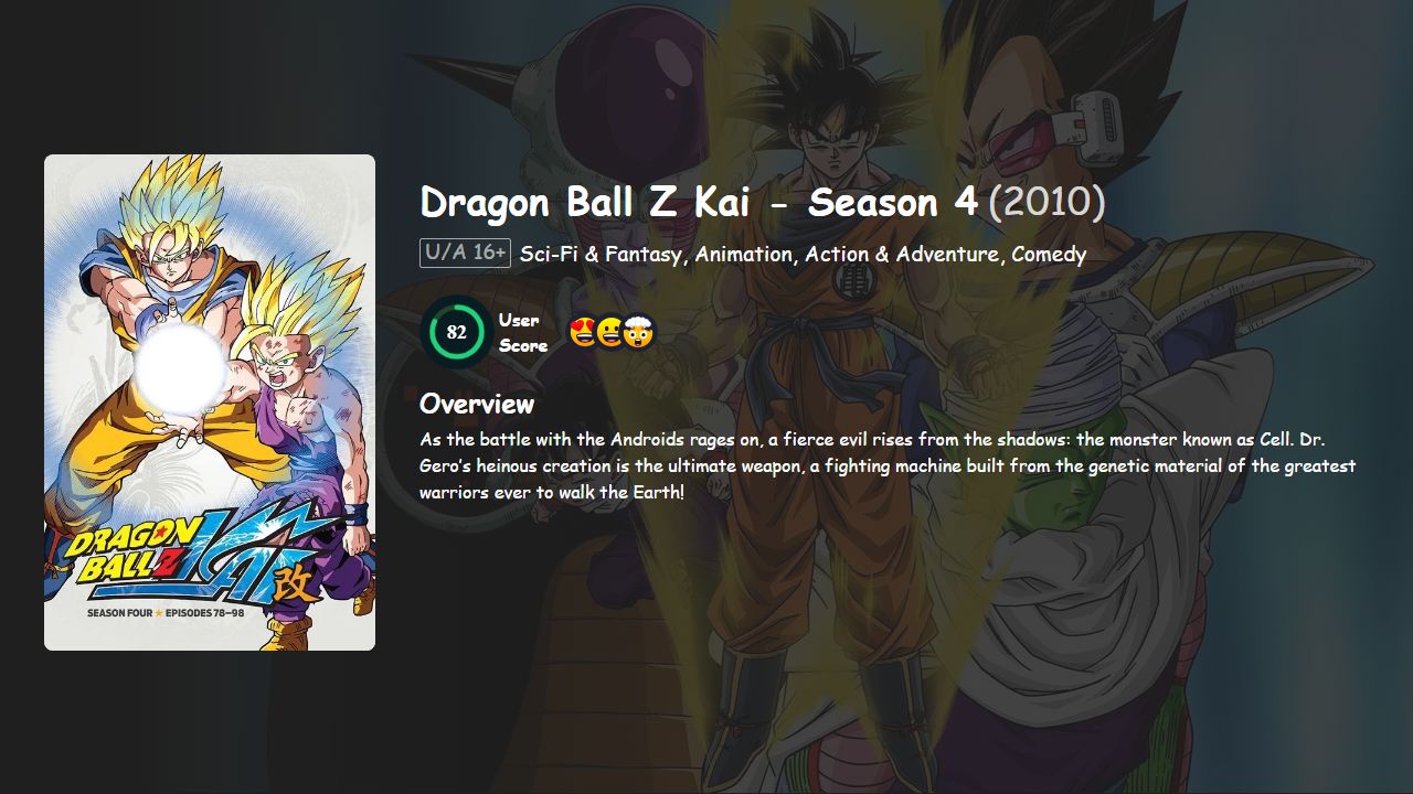 Dragon Ball Z Kai Season 4 Hindi-Telugu-Tamil-English-Japanese Dubbed