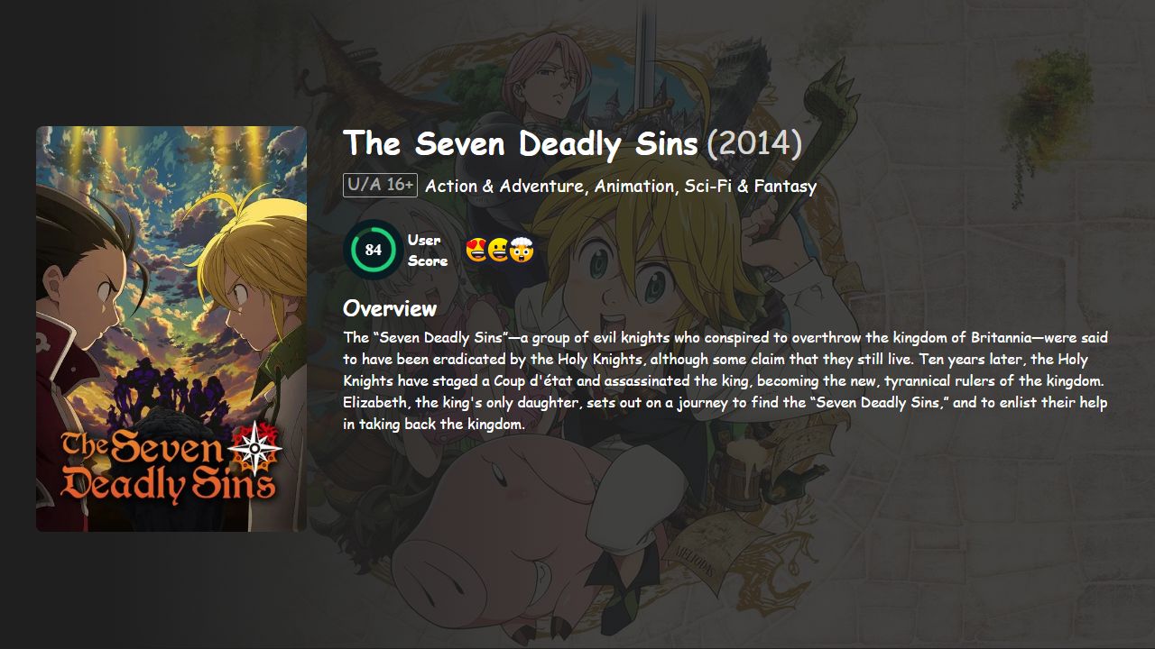 The Seven Deadly Sins Season 5 English-Japanese Dubbed