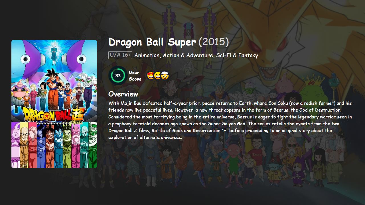 Dragon Ball Super Season 3 Hindi-English-Japanese Dubbed