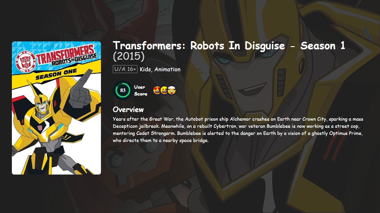 Transformers: Robots In Disguise Season 1 Hindi-English Dubbed