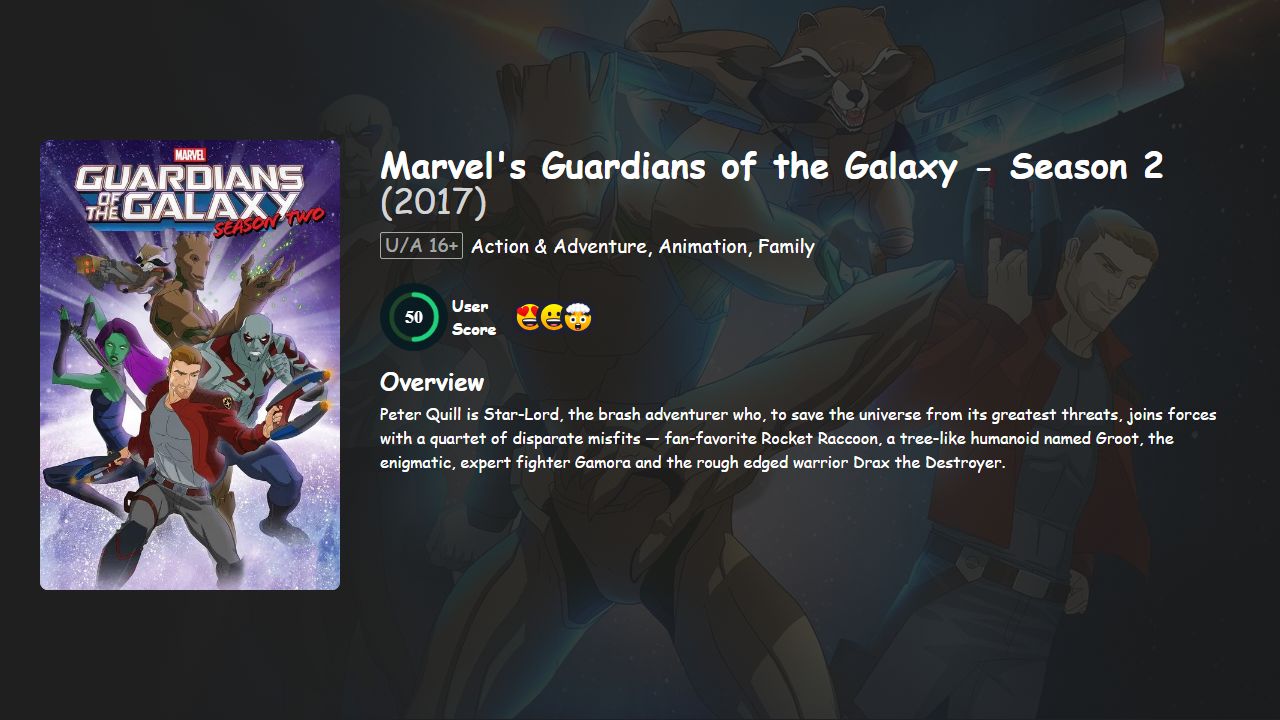 Marvel’s Guardians of the Galaxy Season 2 Hindi-Telugu-Tamil-English Dubbed