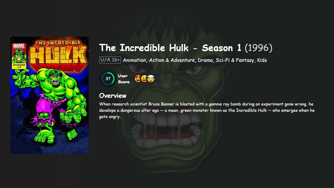The Incredible Hulk Season 1 Hindi-Telugu-Tamil-English Dubbed