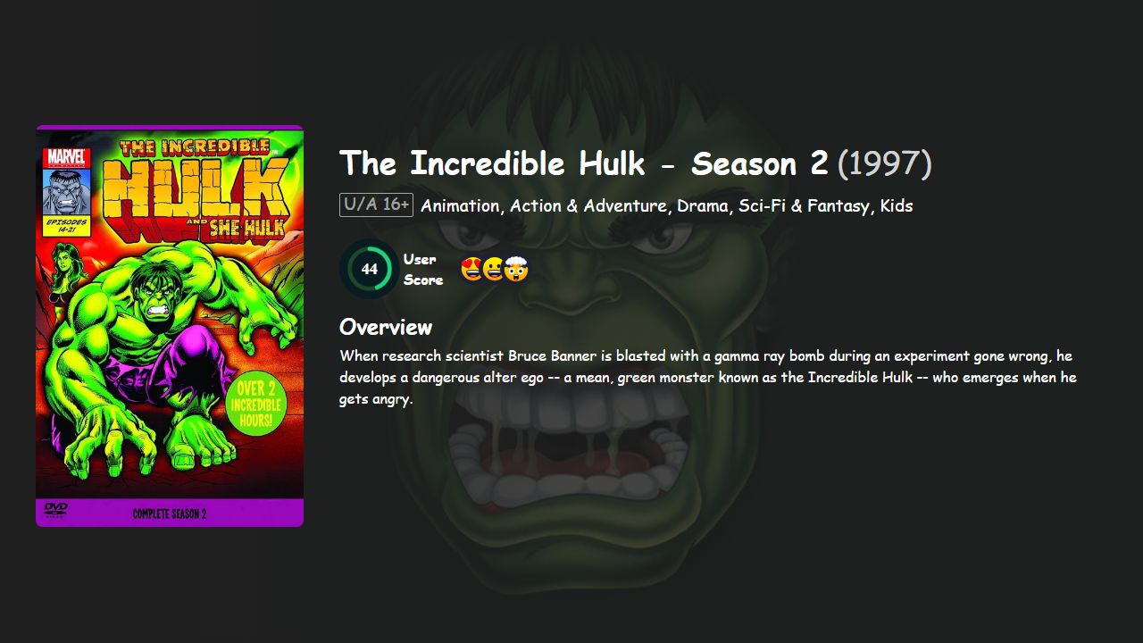 The Incredible Hulk Season 2 Hindi-English Dubbed